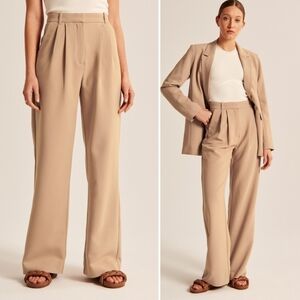 Abercrombie & Fitch A&F Sloane Tailored Pant Women's Pleated Trouser Size 27/4s
